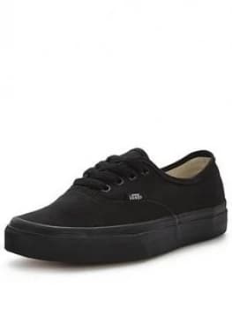 Image of Vans Mens Authentic Skate Plimsolls, Black, Size 12, Men
