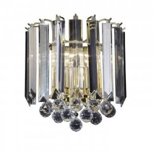 Image of 2 Light Indoor Wall Light Acrylic, Brass, E14