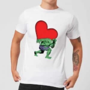 Image of Marvel Comics Hulk Heart T-Shirt - White - 3XL