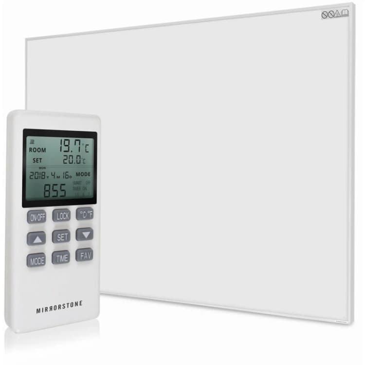 Image of MIRRORSTONE INFRARED HEATING Mirrorstone 1200W NXTGEN WiFi Infrared Heating Panel - Electric Panel Heater-Wall Mounted MS.NXT-1195x995-1200W-WALL