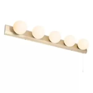 Image of Spa Ara Hollywood Vanity Light Bar with Pull Switch Satin Brass