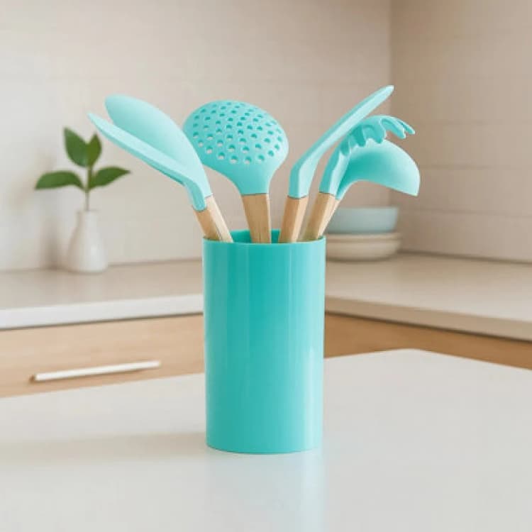Image of Premier Housewares Zing 7 Piece Utensil Set Green