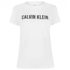 Image of Calvin Klein Performance Calvin Short Sleeve Logo Top - White
