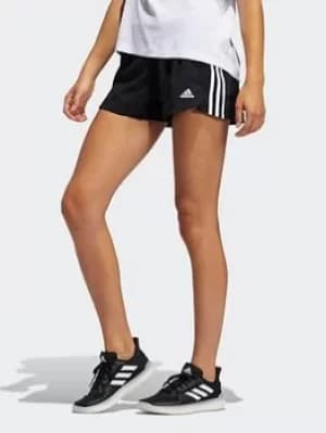 Image of adidas Pacer 3-stripes Woven Shorts, Black/White, Size 2XL, Women