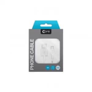Image of Core USB Type-C Cable in Case 1M White Fast Charge