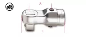 Image of Beta Tools 616 Fixed Heads for Torque Bars 1/4" 006160000