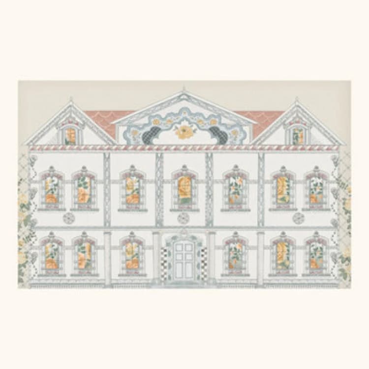 Image of Cath Kidston Doll House Pastel Fixed Size Print To Order Mural
