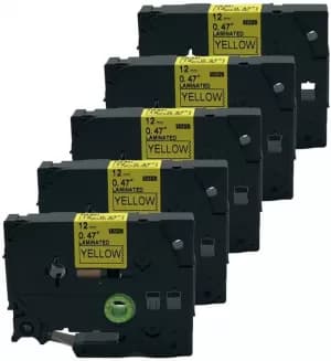 Image of Brother HG-651V5 P-touch Label Tape 24mm x 8m 5 Pack