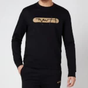 Image of Hugo Boss Dicago Signature Reflective Logo Sweatshirt Black Size 2XL Men
