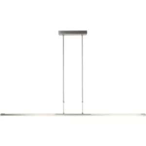 Image of Sienna Zelena LED Integrated Pendant Ceiling Light Light Steel Brushed, Plastic Matt