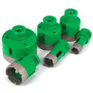 Image of VEVOR Diamond Drill Bit 6Pcs Diamond Hole Saw Set, 20/25/40/45/50/68mm M14 Thread Portable Stoneware Point-Accurate Hole Saw Cutter Drill Bit Drill Co