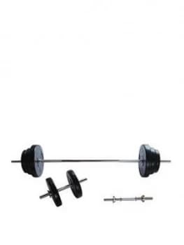 Image of V-Fit 50Kg Barbell / Dumbbell Set