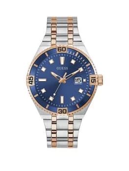 Image of Guess GW0330G3 Mens Premier Two Tone Steel Bracelet Wristwatch Colour - Silver Tone