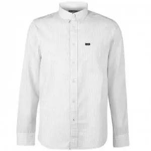 Image of Lee Jeans Lee Button Down Pinstripe Shirt Mens - Cream