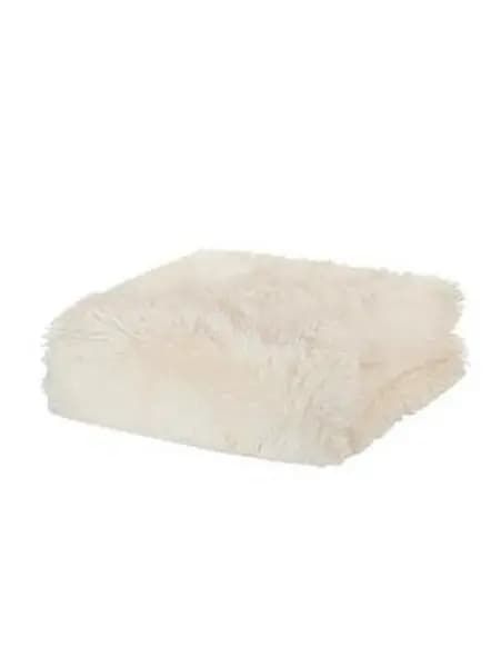 Image of Catherine Lansfield Cuddly Throw Silver MJ7ND Unisex