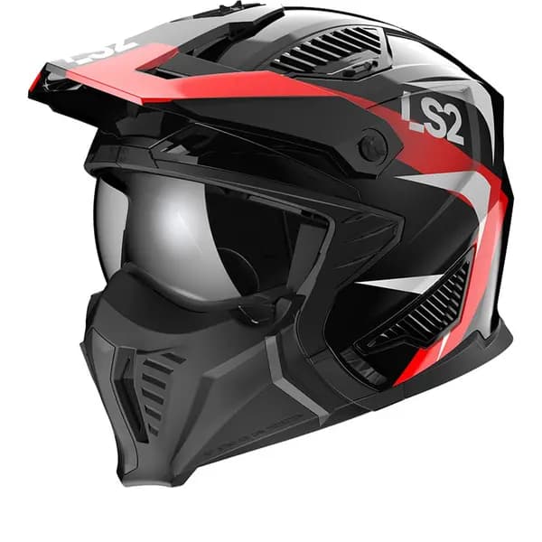 Image of LS2 OF606 Drifter Triality Red 06 Size 2XL