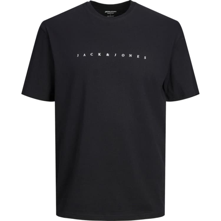 Image of Jack and Jones Jack+ Star T-Shirt Mens Plus Size Black male 2XL