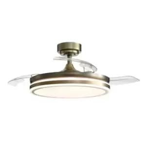 Image of Moss Brass LED Ceiling Fan 45W 4900 Lm CCT Folding blades
