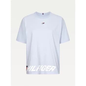 Image of Tommy Sport Wrap Oversized T Shirt - Breezy Blue
