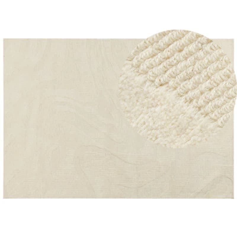 Image of Beliani Rug Sasnak Beige 160 X 230 Cm Wool