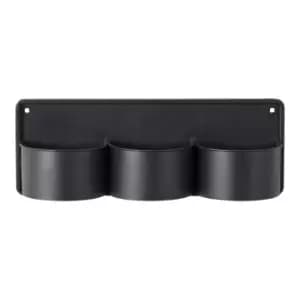 Image of Gallery Interiors Set of 3 Veronica Wall Planter Metal Matt Black / Large