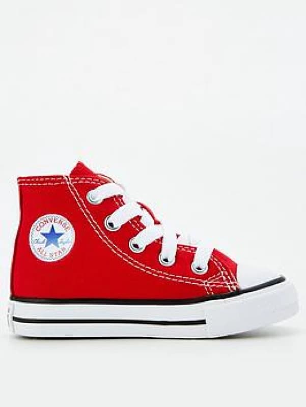 Image of Converse red all star hi Toddler trainers Red UK 10 (EU 26)