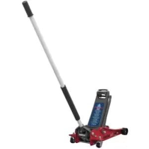 Image of Sealey 3000LE Trolley Jack 3tonne Low Entry Rocket Lift Red