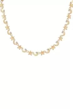 Image of Gold Delicate 'Star & Moon' Necklace