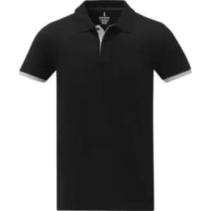 Image of Elevate Mens Morgan Short-Sleeved Polo Shirt (XS) (Solid Black)