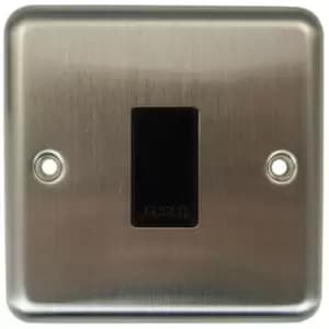 Image of Varilight Unswitched Fused Spur with Black Insert - Matt Chrome - XS6UBP