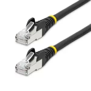 Image of StarTech.com 2m CAT6a Ethernet Cable - Black - Low Smoke Zero Halogen (LSZH) - 10GbE 500MHz 100W PoE++ Snagless RJ-45 w/Strain Reliefs S/FTP Network P
