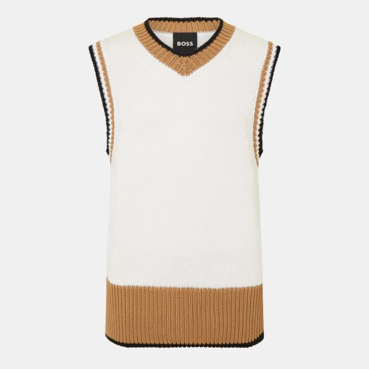 Image of Boss Mens Vest Sweater White male XL