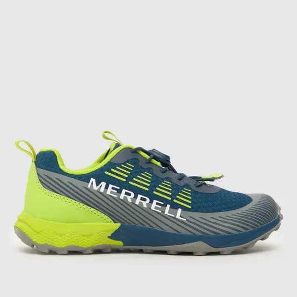 Image of Merrell navy & green agility peak Boys Youth trainers