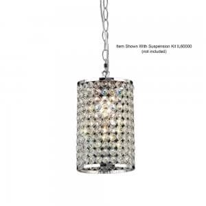 Image of Cylinder SHADE ONLY Polished Chrome, Crystal