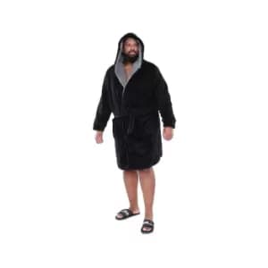 Image of Duke Mens Newquay Hooded Dressing Gown (6XL) (Navy)