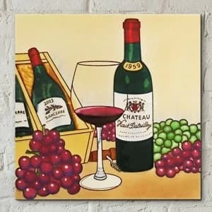 Image of Tile 8x8 Vintage Wine By B B Wall Art