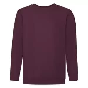 Image of Fruit Of The Loom Childrens Unisex Set In Sleeve Sweatshirt (Pack of 2) (3-4) (Burgundy)