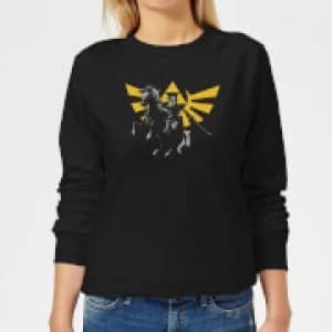 Image of Nintendo Legend Of Zelda Hyrule Link Womens Sweatshirt - Black
