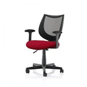 Image of Executive Chair Camden Black Mesh in Ginseng Chilli