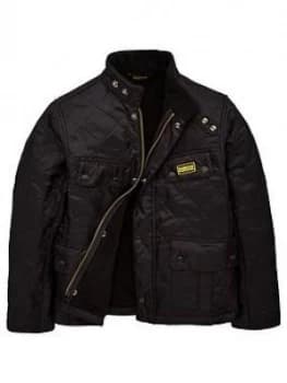 Image of Barbour International Boys Ariel Polarquilt Jacket - Black, Size Age: 14-15 Years