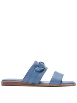 Image of Rockport Yara Buckle Slide Bluestone Synthetic - Blue Size 7, Women