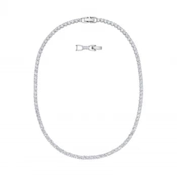 Image of Swarovski Tennis |Rhodium Plated White |Deluxe |Necklace Jewellery