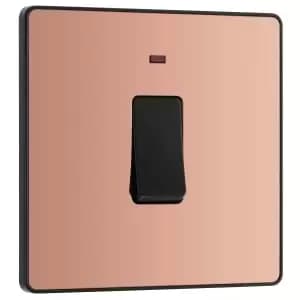 Image of BG Evolve Polished Copper 20A Double Pole Switch with Power LED Indicator
