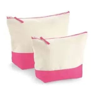 Image of Westford Mill Dipped Base Canvas Accessory Bag (M) (Natural/True Pink)