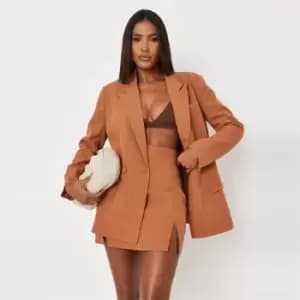 Image of Missguided Tailored Dbl Breasted Blzr Co Ord - Neutral