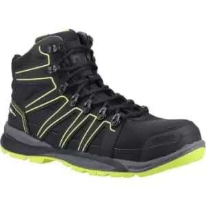 Image of Addvis Mid S3 Boots Safety Black/Yellow Size 38