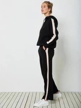 Image of Mint Velvet Side Stripe Wide Leg Trouser - Black