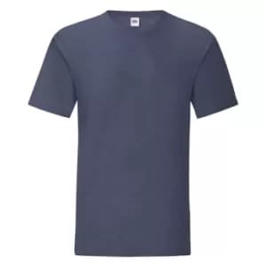 Image of Fruit Of The Loom Mens Iconic T-Shirt (XXL) (Heather Navy)