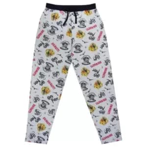 Image of Harry Potter Mens Hogwarts Crest Lounge Pants (M) (Grey/Black)