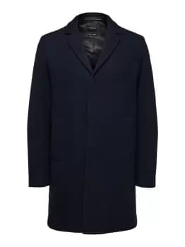 Image of SELECTED Wool Notch Lapel - Coat Men Blue